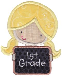 1st Grade Girl Applique