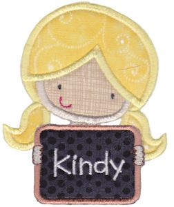 Kindy Girl Applique