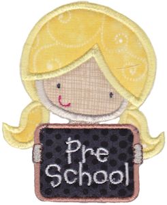 Pre School Girl Applique