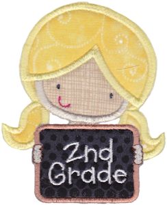 2nd Grade Girl Applique