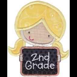 2nd Grade Girl Applique