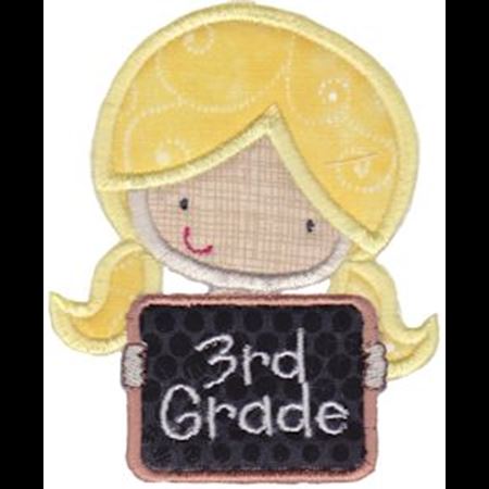 3rd Grade Girl Applique