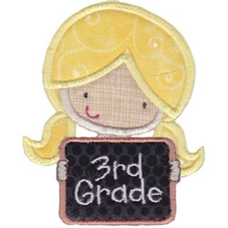 3rd Grade Girl Applique
