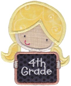 4th Grade Girl Applique