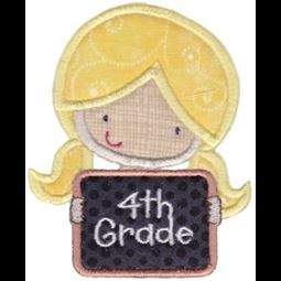 4th Grade Girl Applique