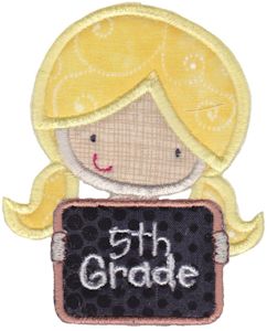 5th Grade Girl Applique