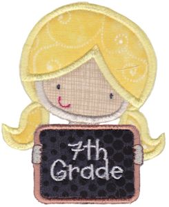 7th Grade Girl Applique