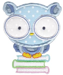 Book Owl Applique