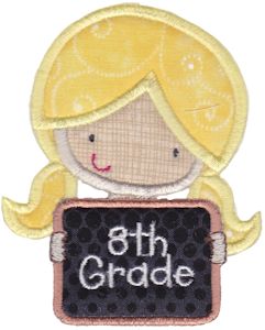 8th Grade Girl Applique