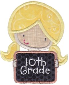 10th Grade Girl Applique