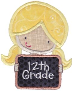 12th Grade Girl Applique