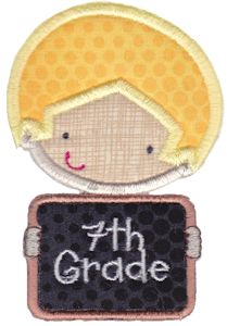 7th Grade School Boy Applique