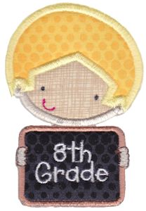 8th Grade School Boy Applique