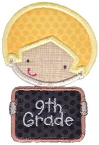 9th Grade School Boy Applique