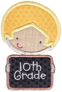 10th Grade School Boy Applique