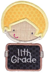 11th Grade School Boy Applique