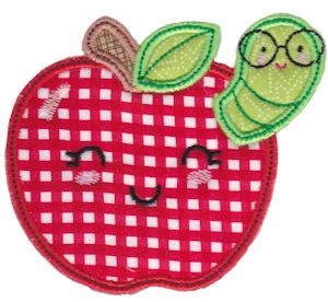 Apple and Worm Applique
