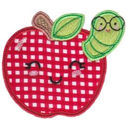 Apple and Worm Applique
