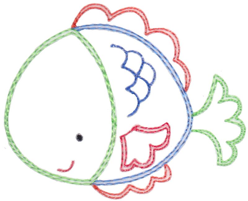Fish Vintage Stitch