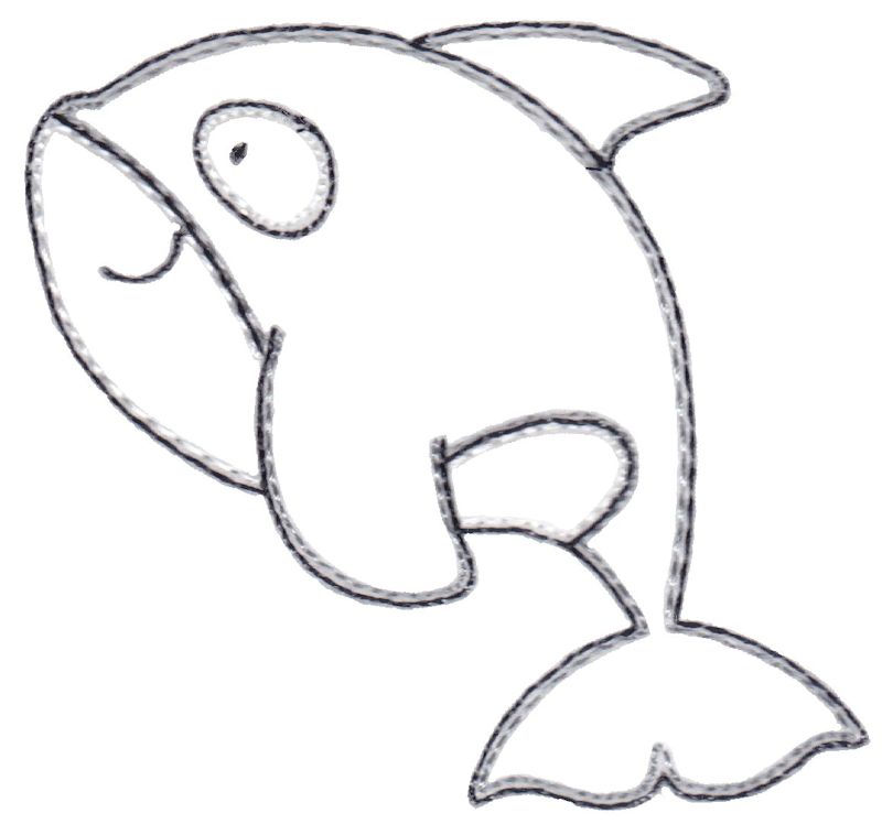 Whale Vintage Stitch