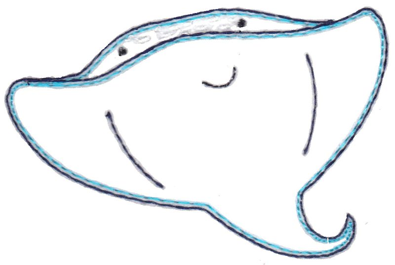 Manta Ray Vintage Stitch