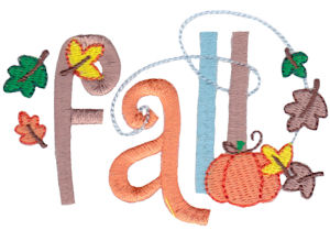 Fall Word Art