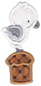 Seagull On Post Applique