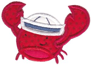Sailor Hat Crab Applique