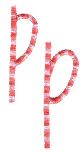 Slender Alphabet p