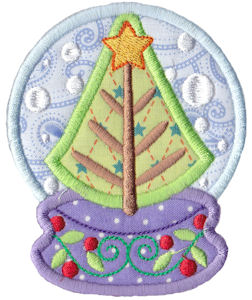 Applique Tree Snowgloble