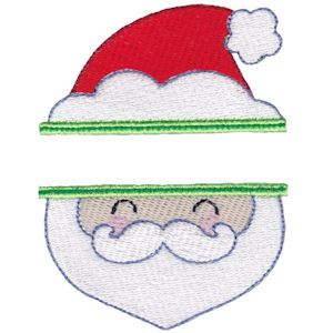 Machine Embroidery Split Santa Split Christmas Embroidery Designs - Bunnycup Embroidery