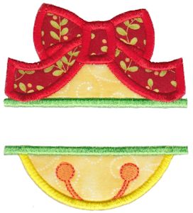 Split Christmas Bell Applique