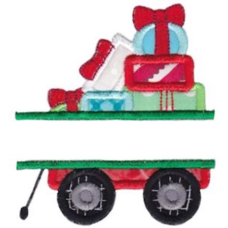 Split Wagon And Gifts Applique