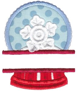 Split Snow Globe Applique