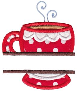 Split Coffee Mug Applique