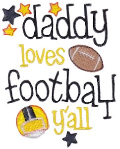 Daddy Loves Football Y