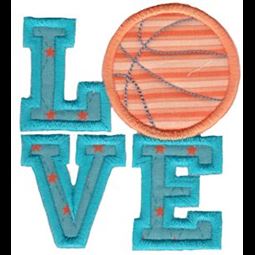 Love Basketball Applique