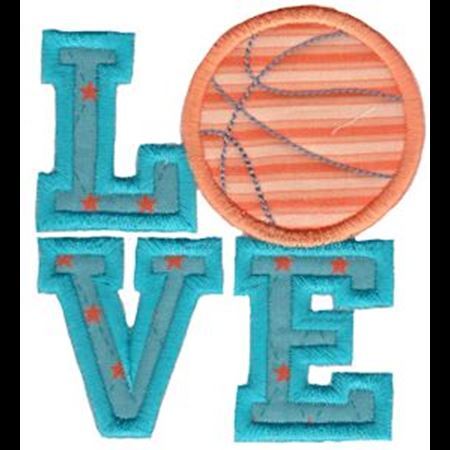 Love Basketball Applique