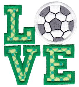 Love Soccer Applique