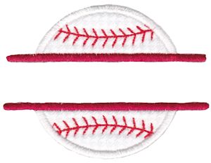 Split Baseball Applique