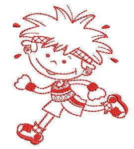 Sporty Boys Redwork 3