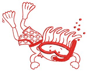 Sporty Boys Redwork 4