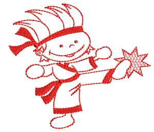 Sporty Boys Redwork 5