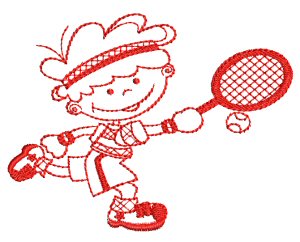 Sporty Boys Redwork 6