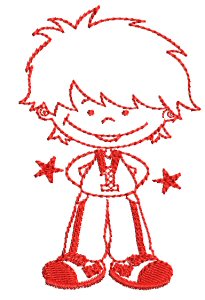 Sporty Boys Redwork 7