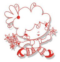 Spring Cuties Redwork