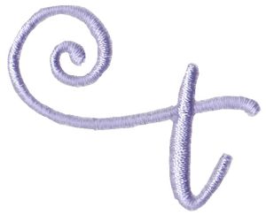 Starstruck Alphabet Left Tail t