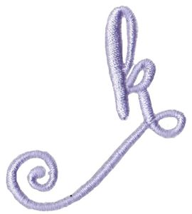 Starstruck Alphabet Right Tail k