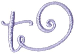 Starstruck Alphabet Right Tail t