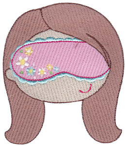 Long Haired Girl and Sleep Mask